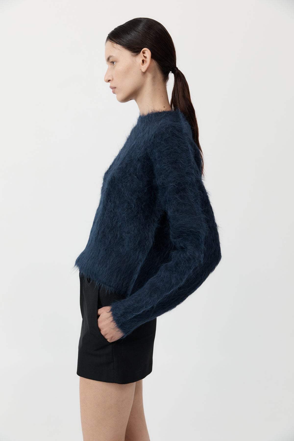 Alpaca Sweater - Midnight Blue