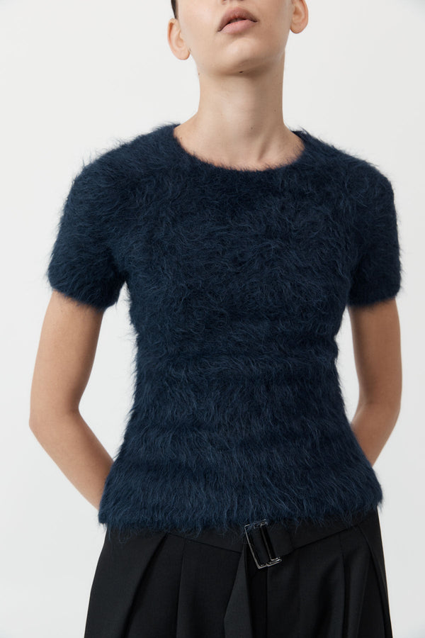 Alpaca Baby Tee - Midnight Blue