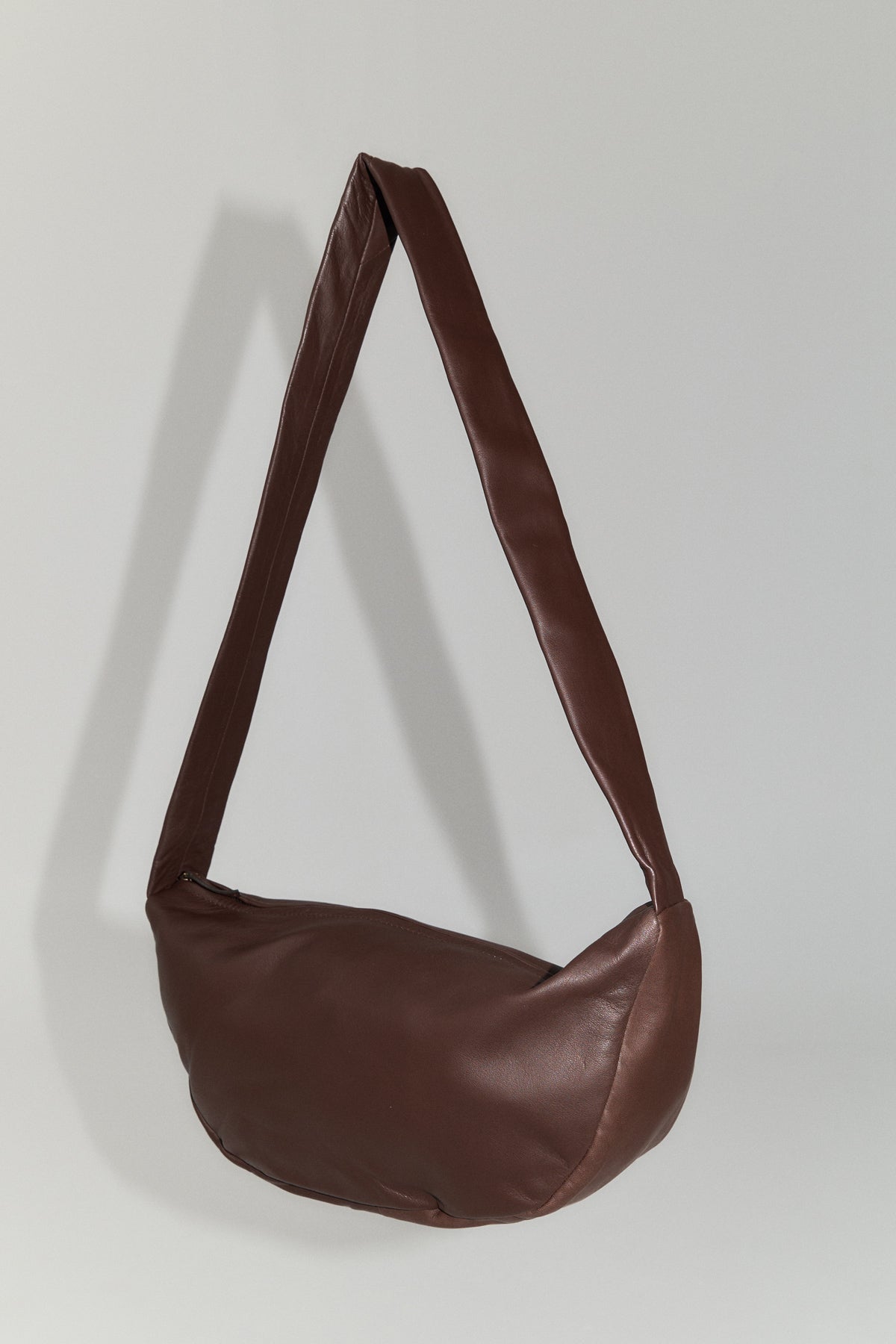 Soft Crescent Bag - Chocolate