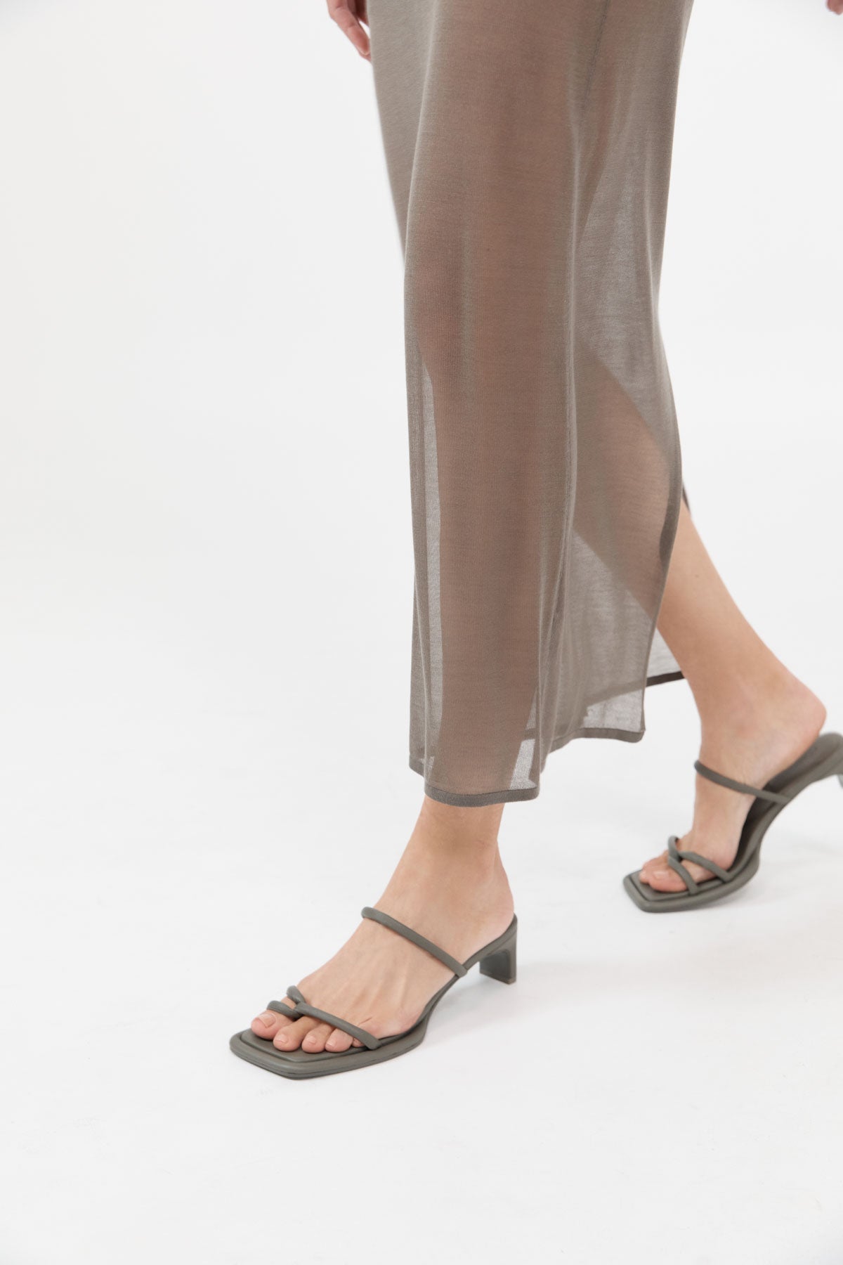 Loop Heel - Smokey Olive