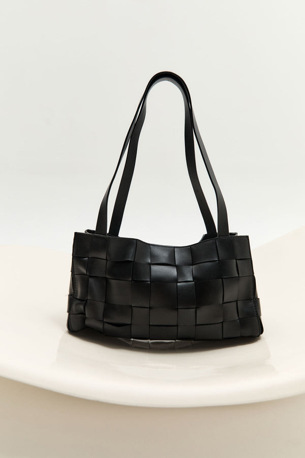 PRE-ORDER: Slim Woven Tote - Black