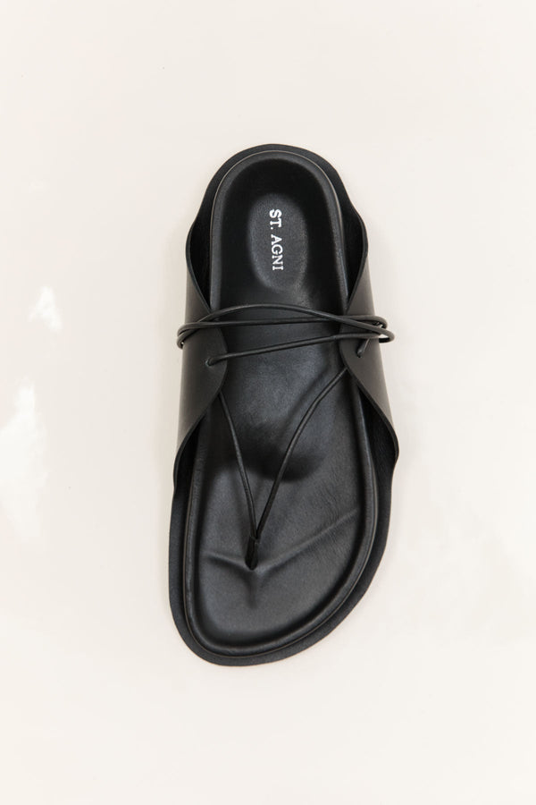 Everyday Tie Up Sandals - Black