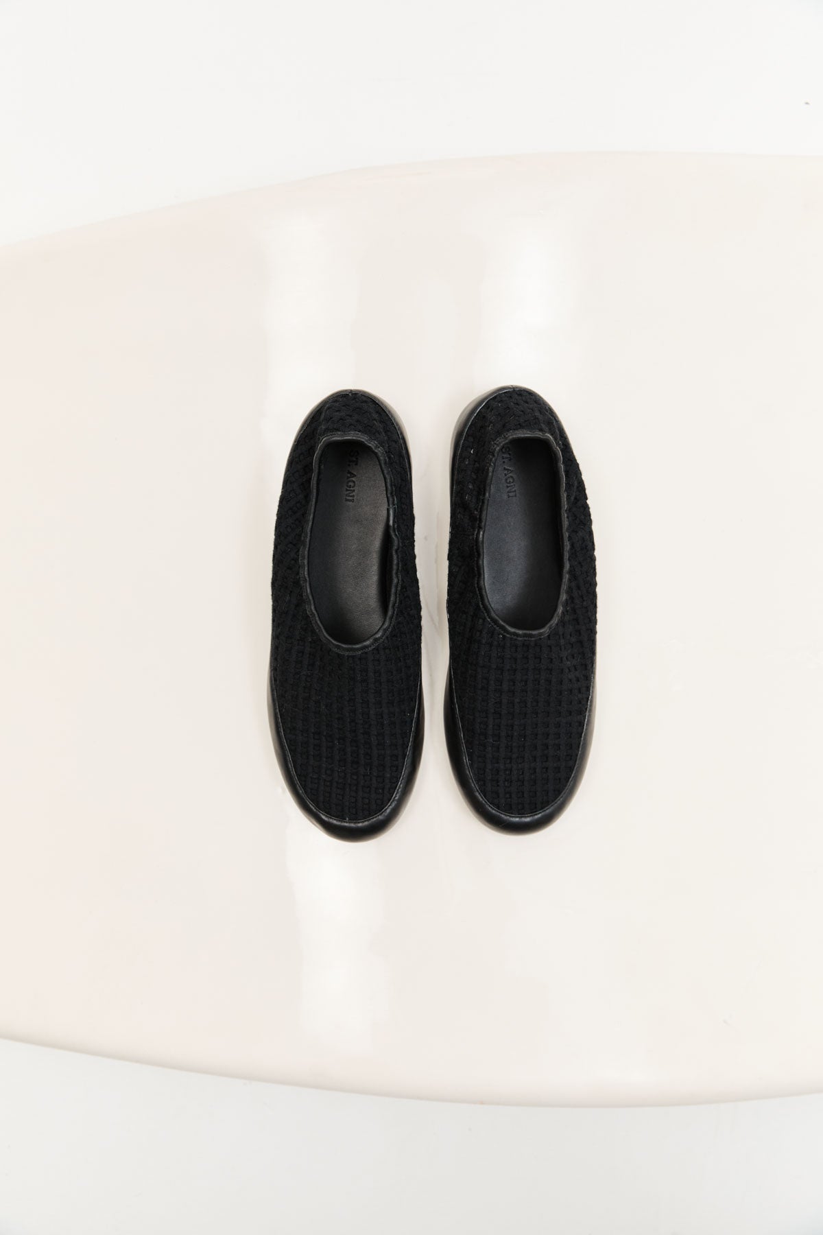 Cotton Grid Flats - Black