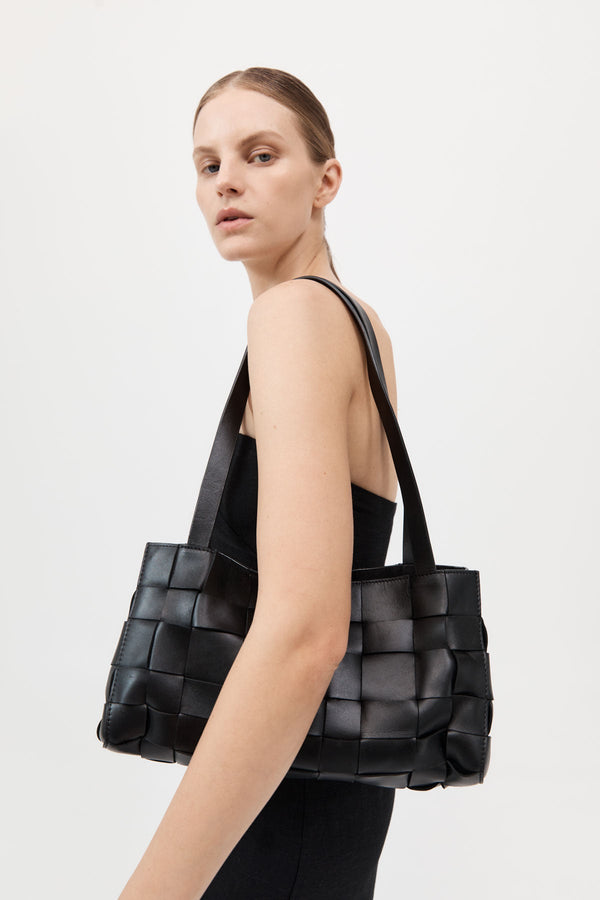 PRE-ORDER: Slim Woven Tote - Black