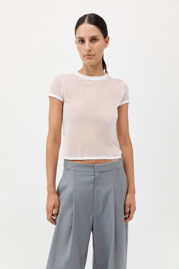 Sheer Baby Tee - White