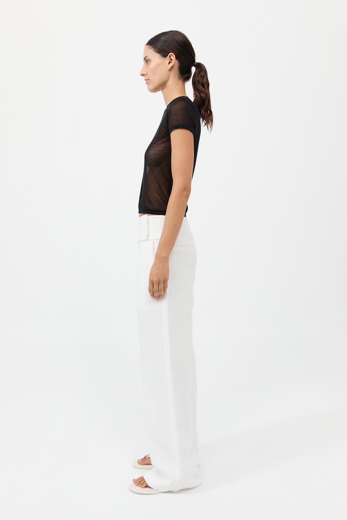 Wide Waistband Pants - Salt