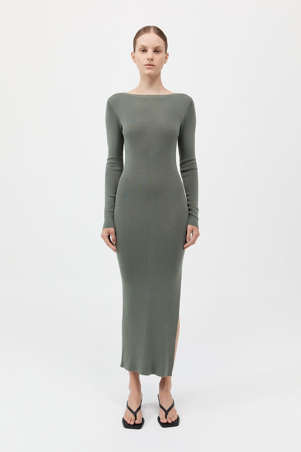 Cut Out Dress - Balsam Green