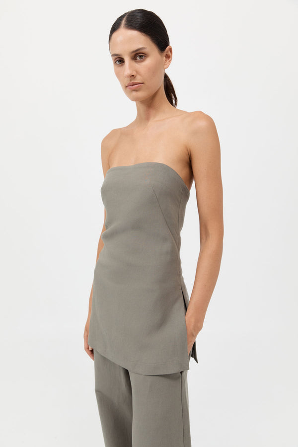 Column Tunic - Smokey Olive