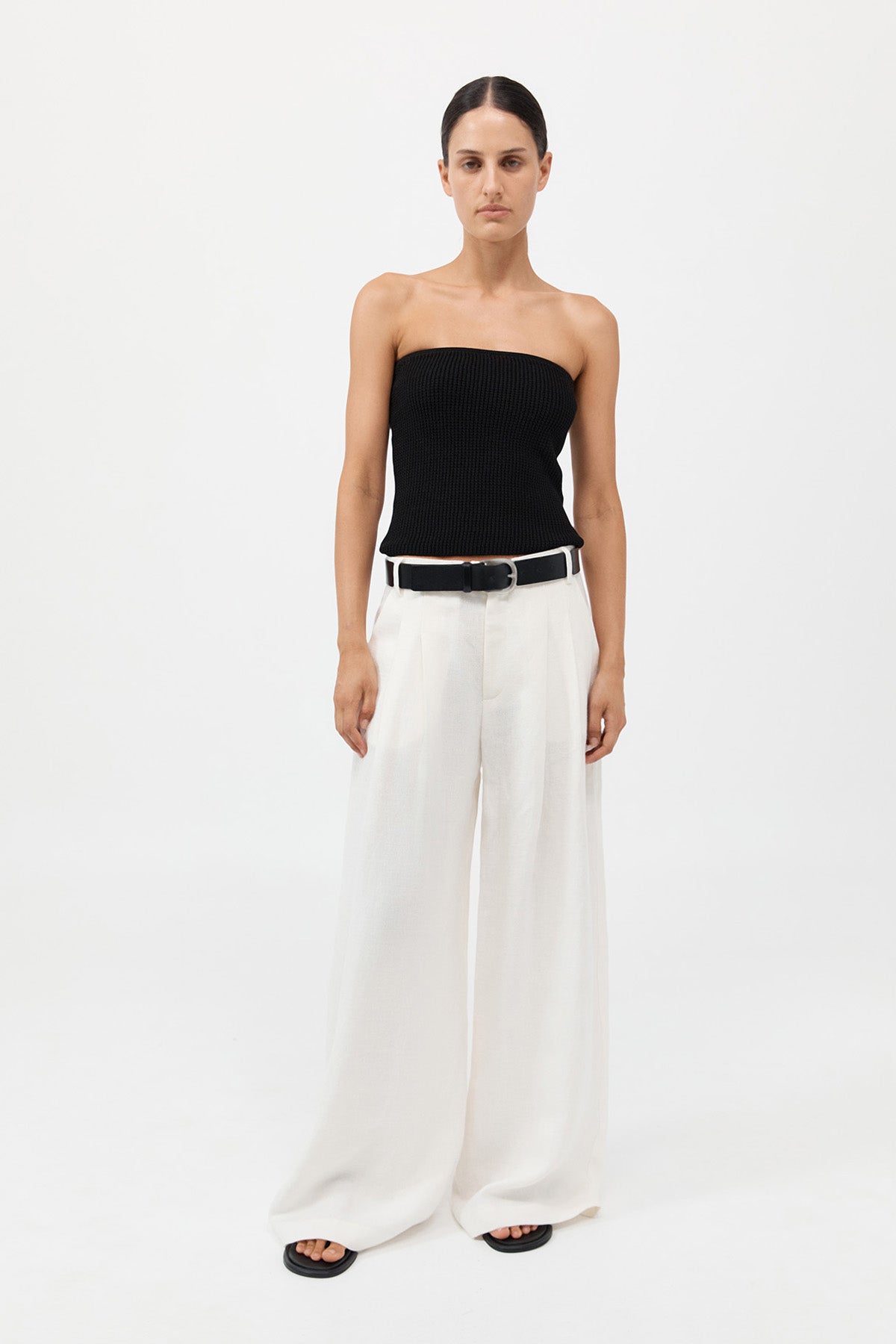 Tailored Linen Pants - Ivory