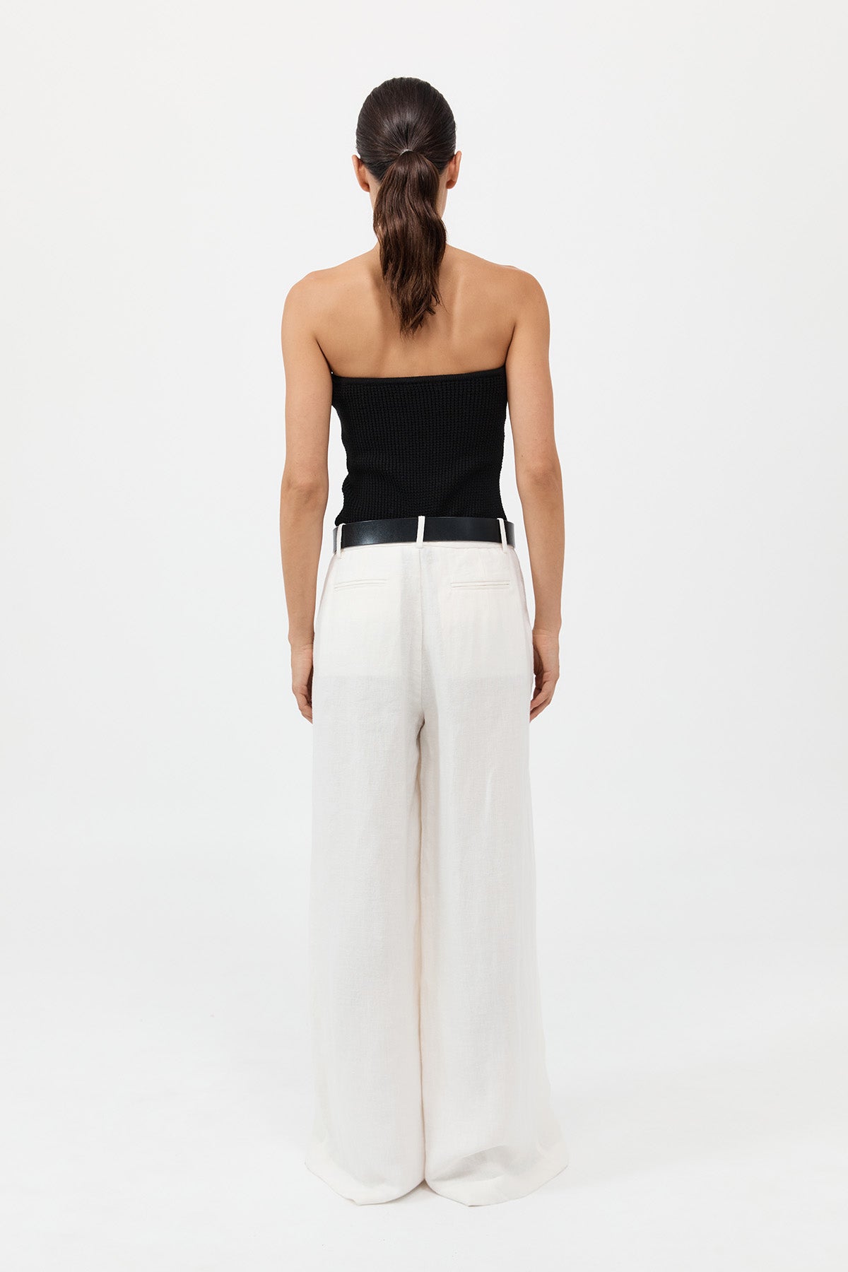 Tailored Linen Pants - Ivory