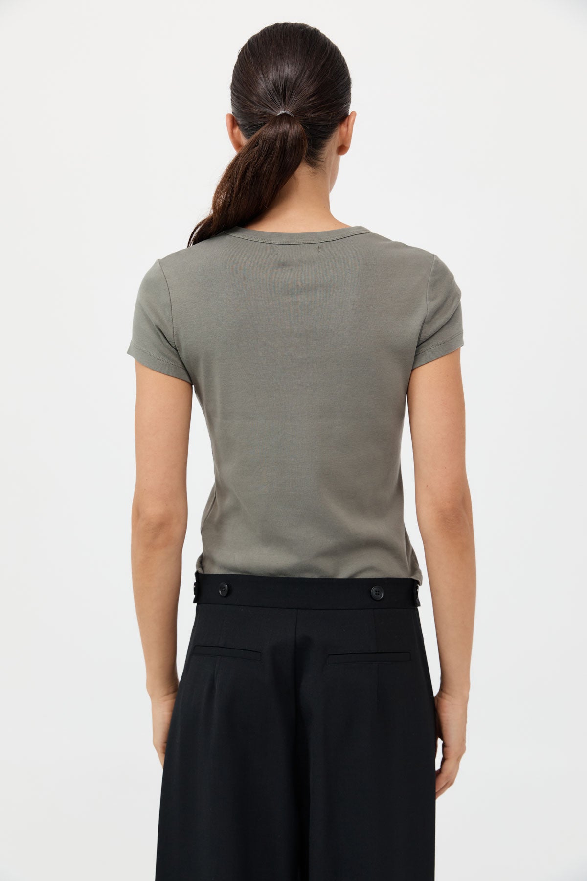 Organic Cotton Baby Tee - Smokey Olive