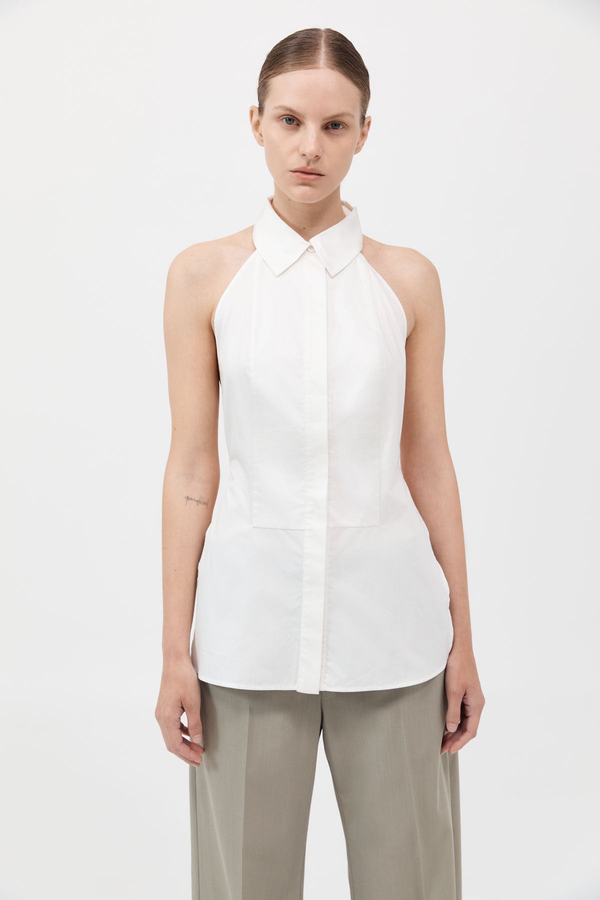 Halter Shirt - White