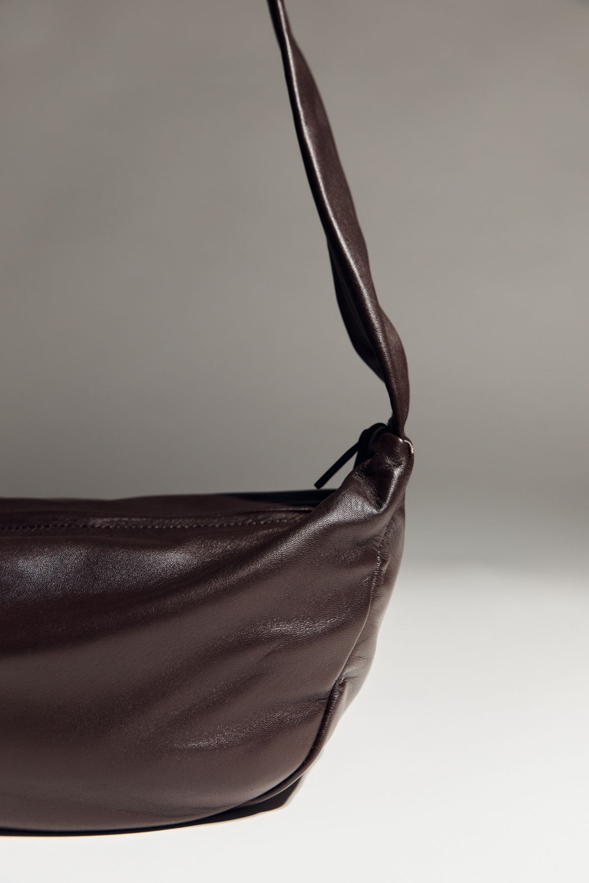 Soft Crescent Bag - Chocolate