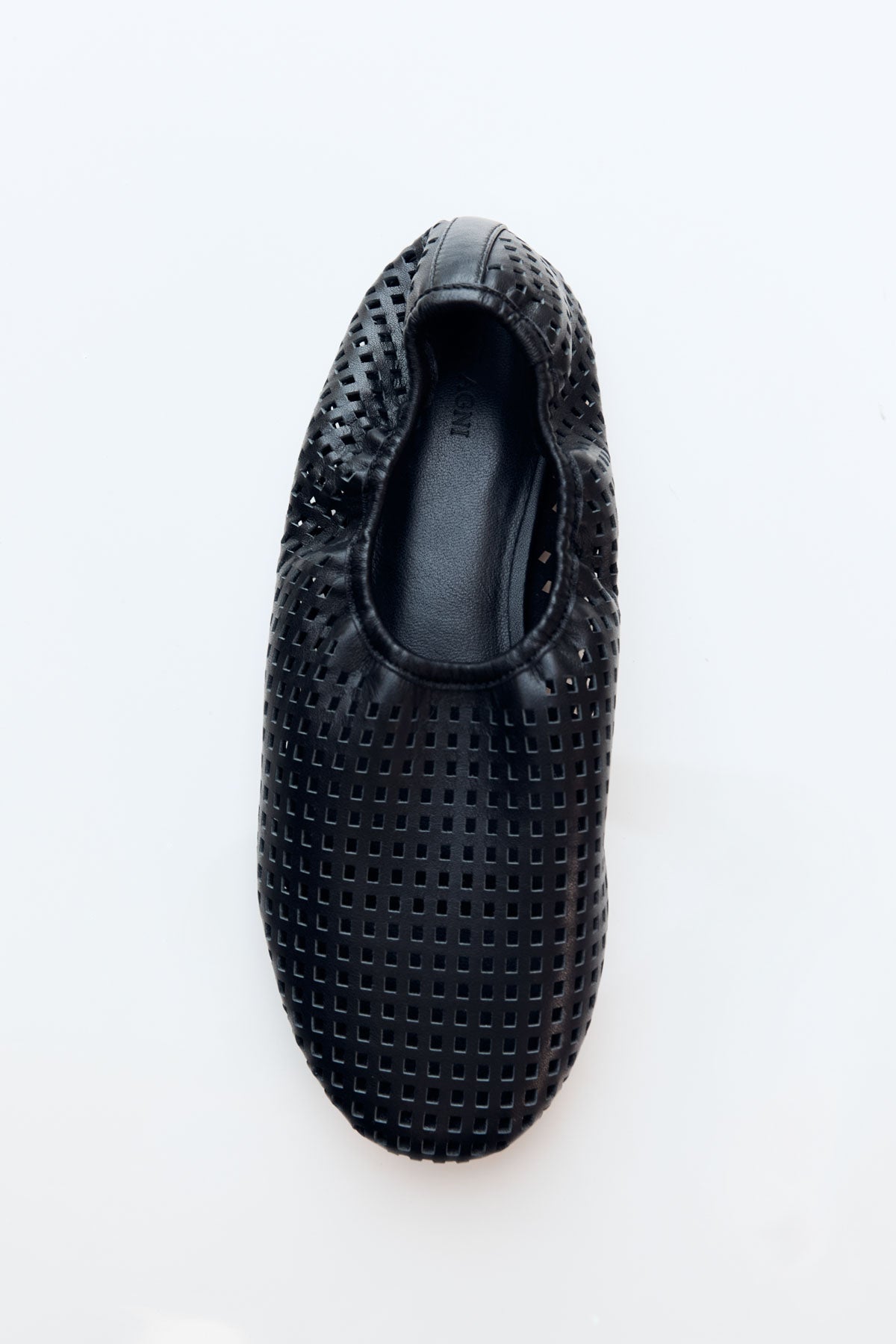 Perforated Ballet Flat - Black