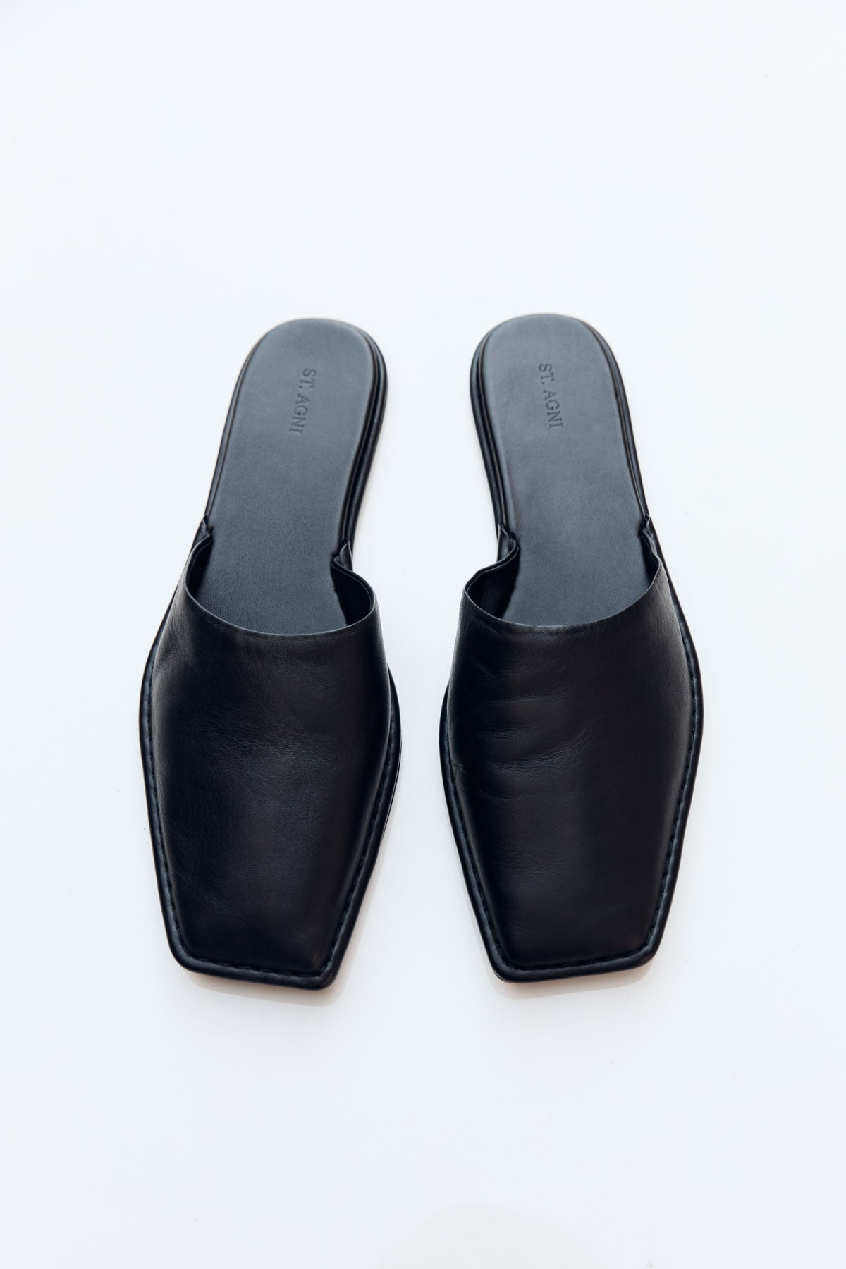 Soft Square Toe Flat - Black