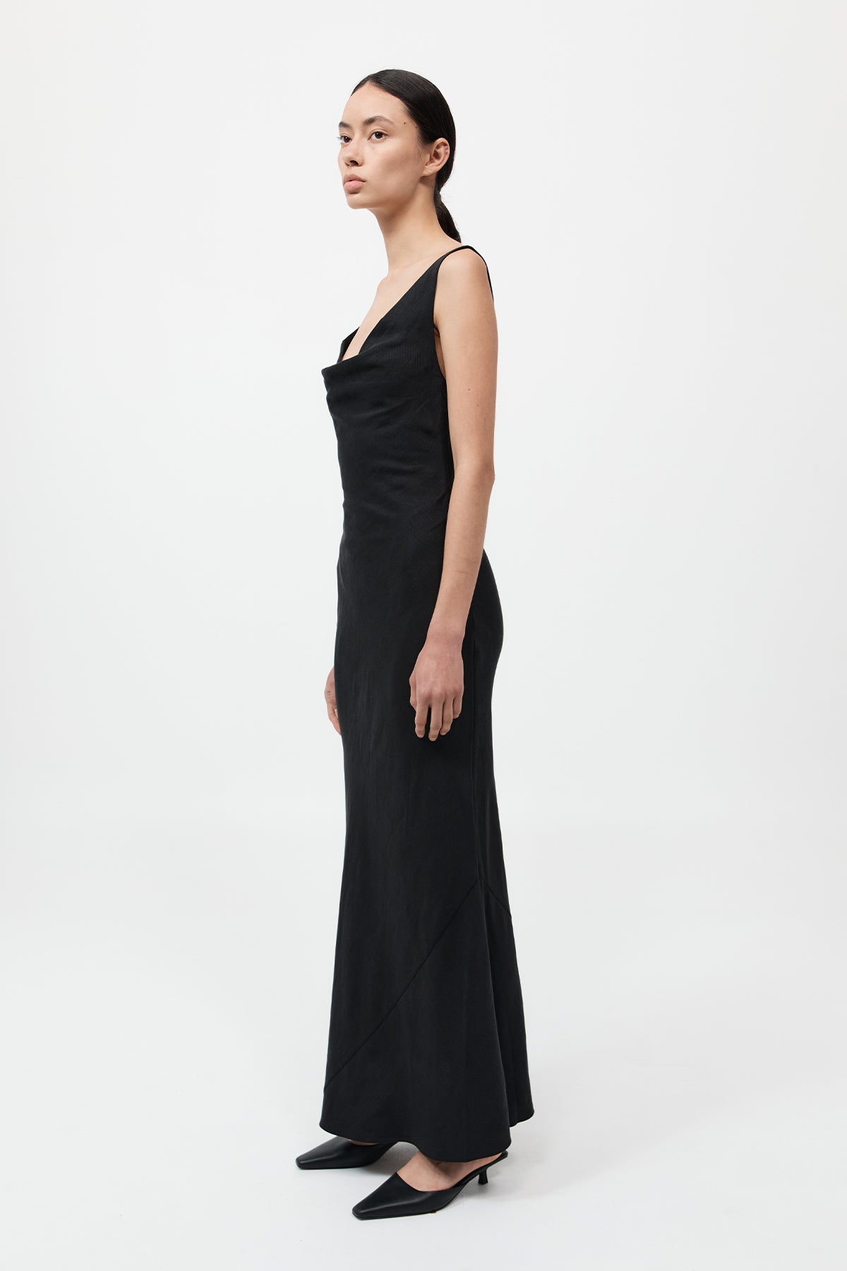 Double Drape Dress - Black