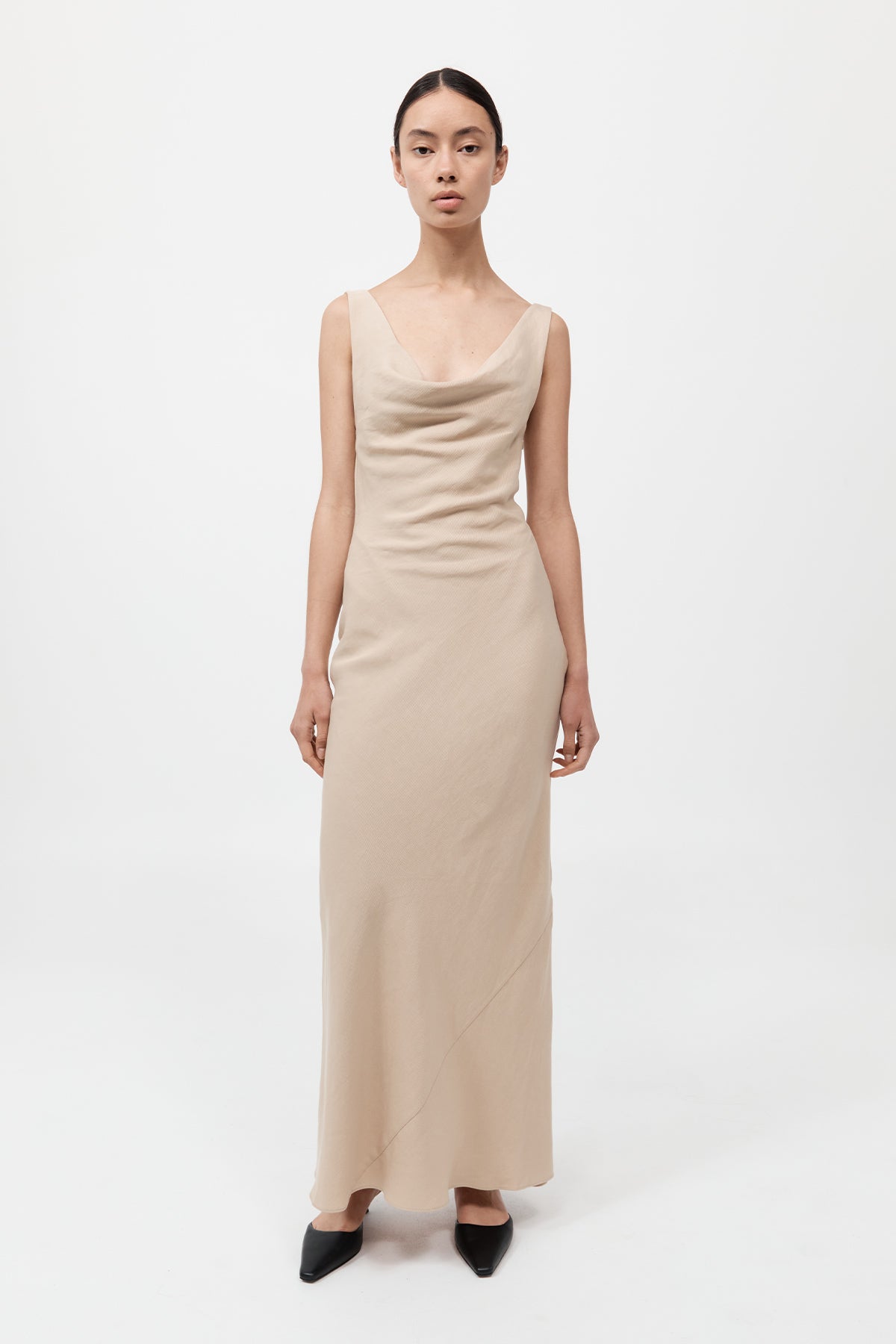 Double Drape Dress - Dune