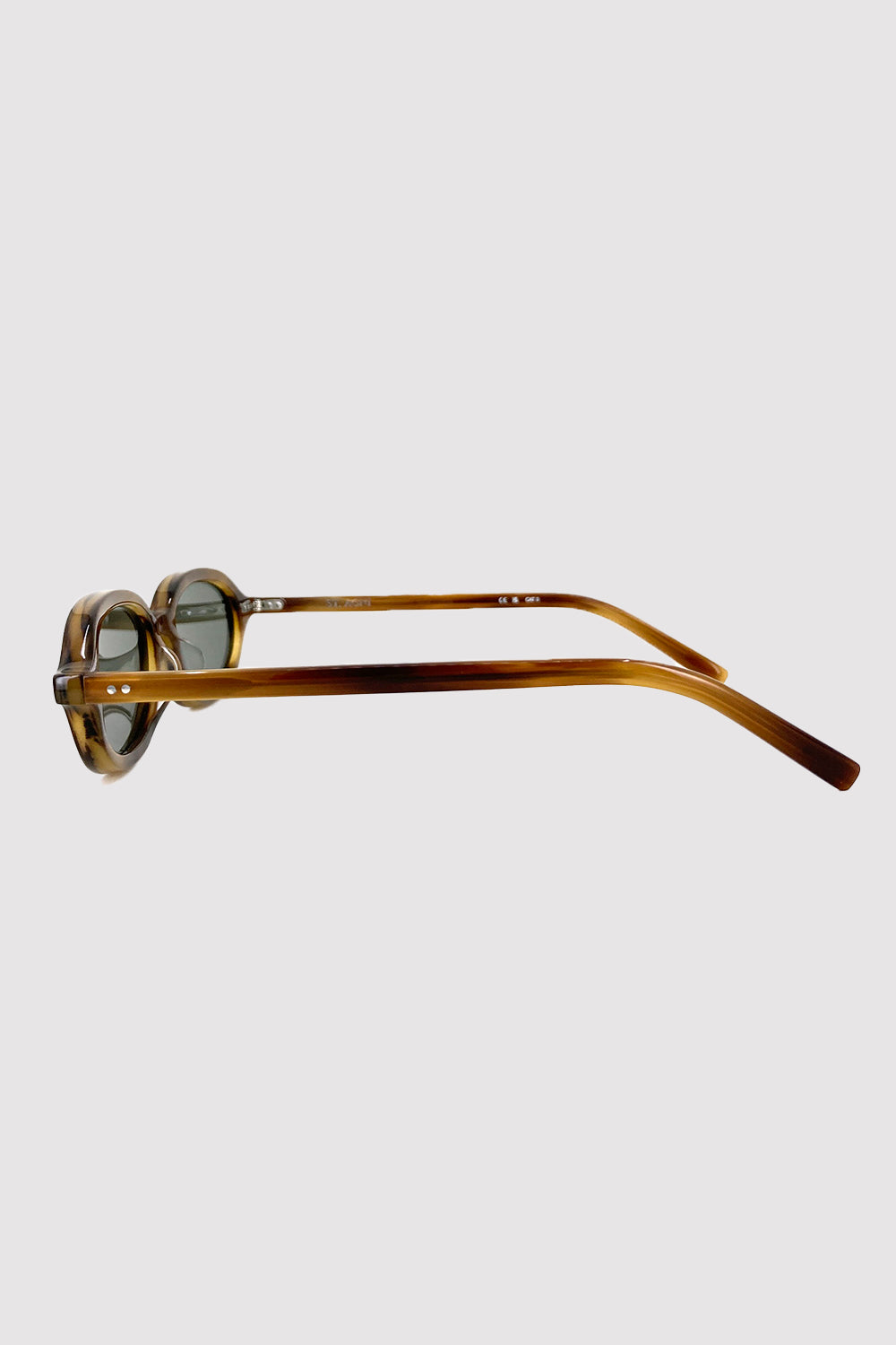 90s Slim Oval Sunglasses - Tortoiseshell