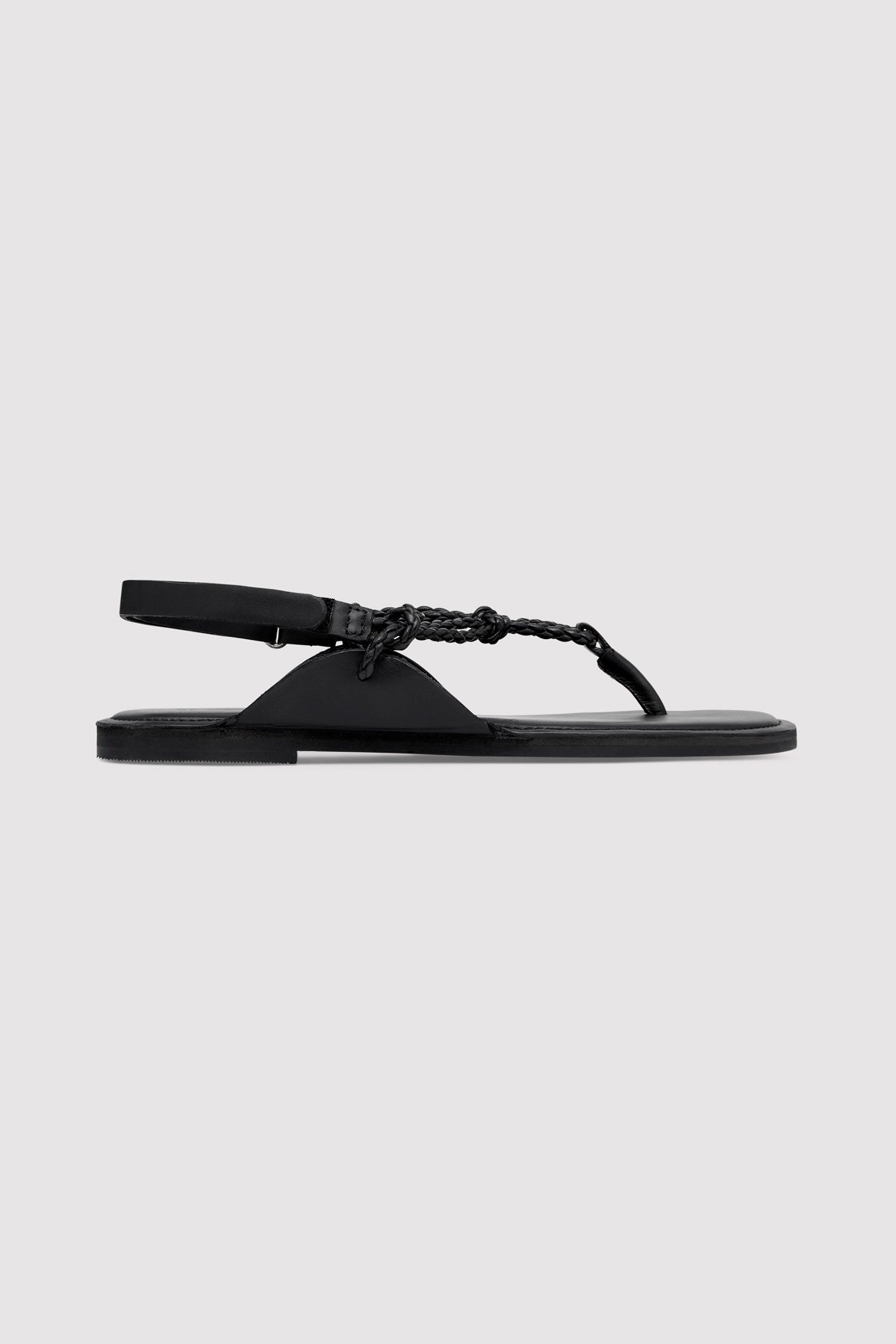 Woven Rope Sandal - Black