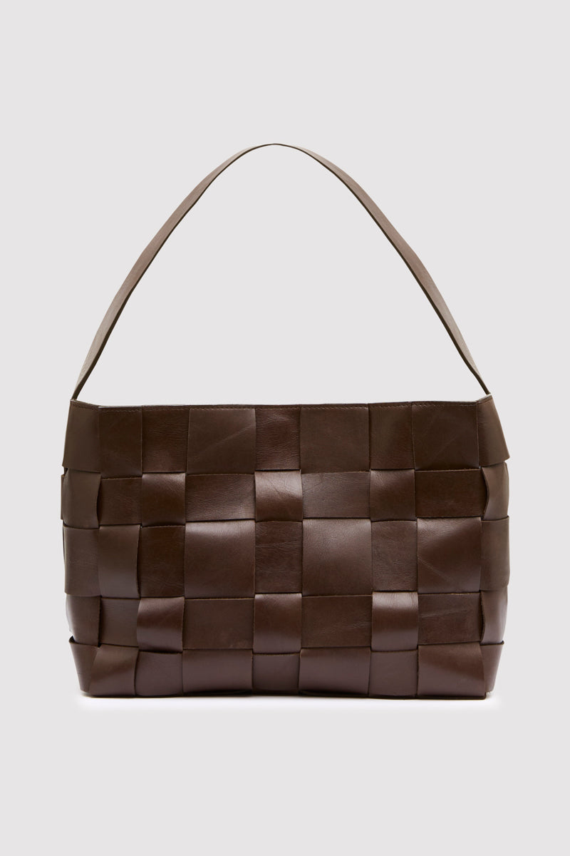 Woven Mini Tote - Chocolate