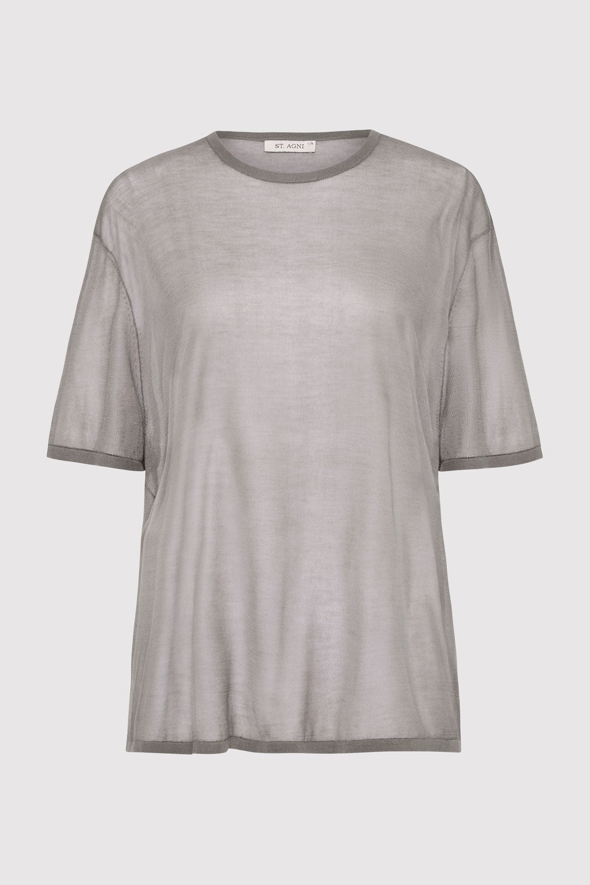 Sheer Oversized Tee - Smokey Olive