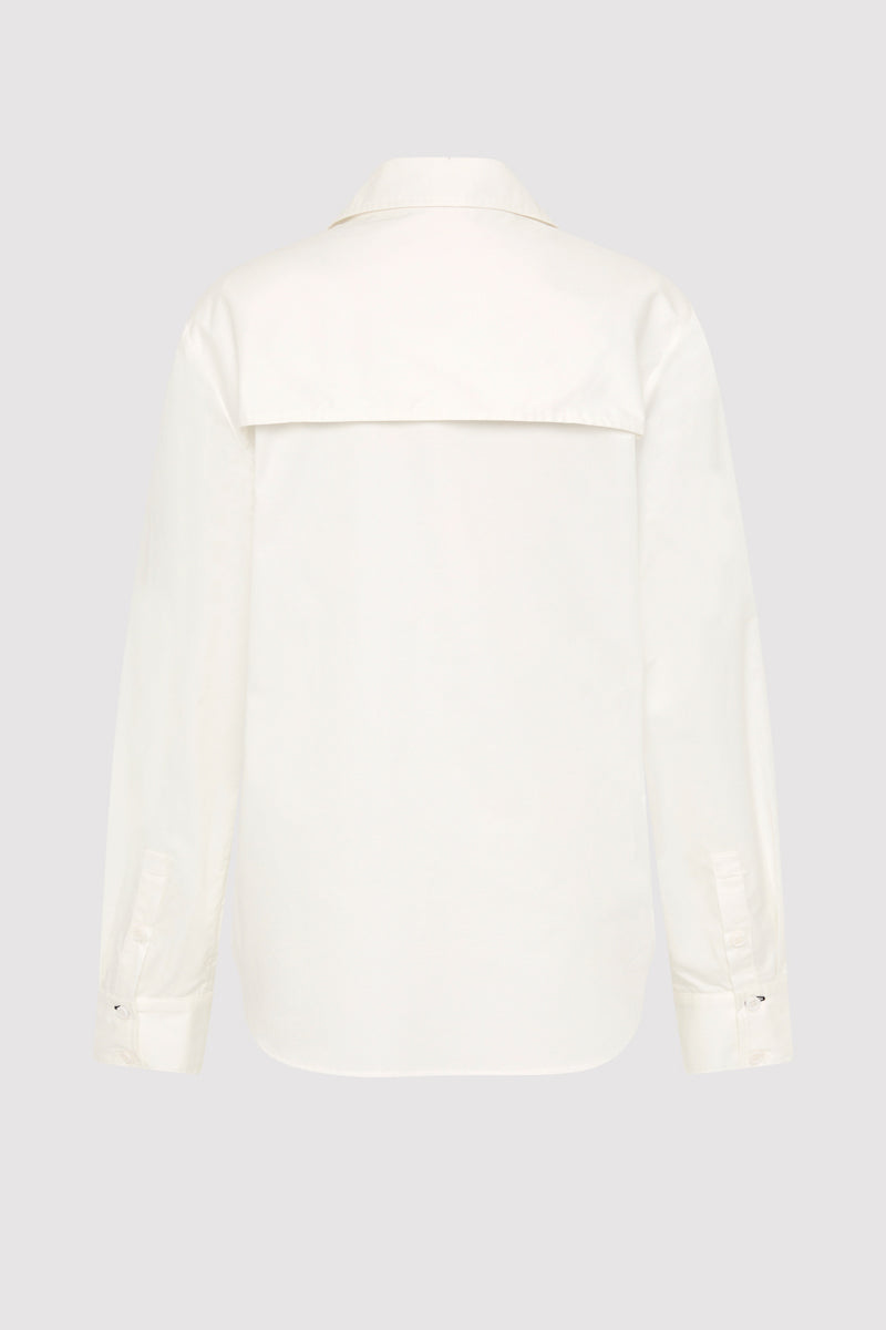 Detachable Tie Shirt - White