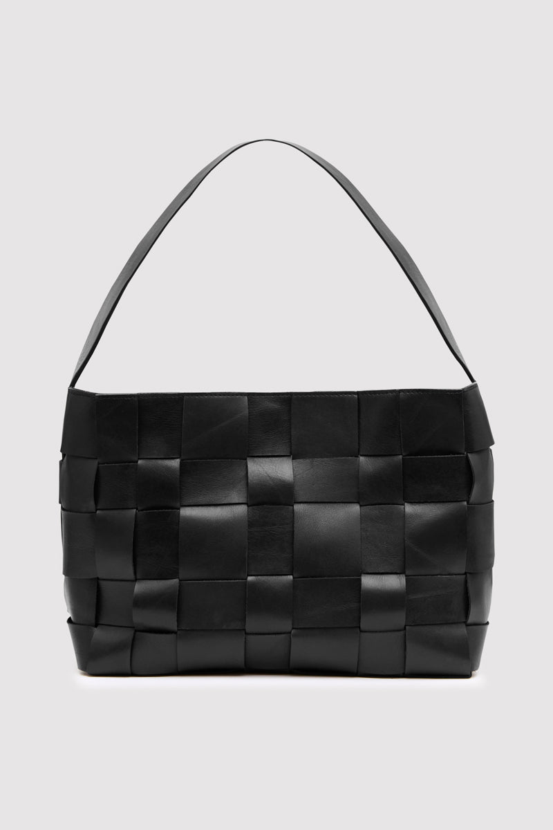 Woven Mini Tote - Black