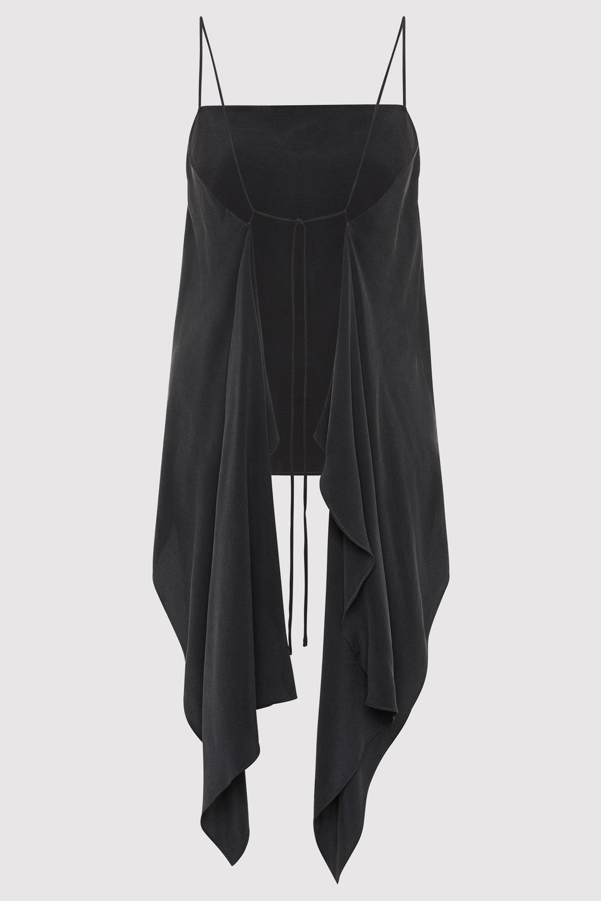 Silk Drape Top - Black