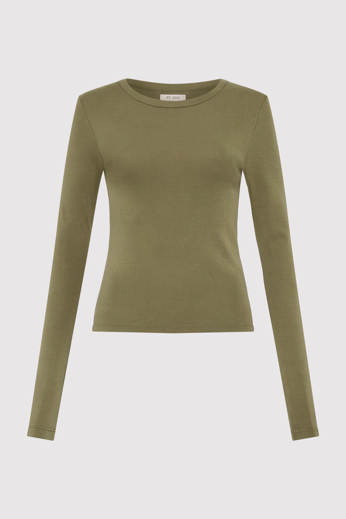 Organic Cotton Long Sleeve Top - Olive