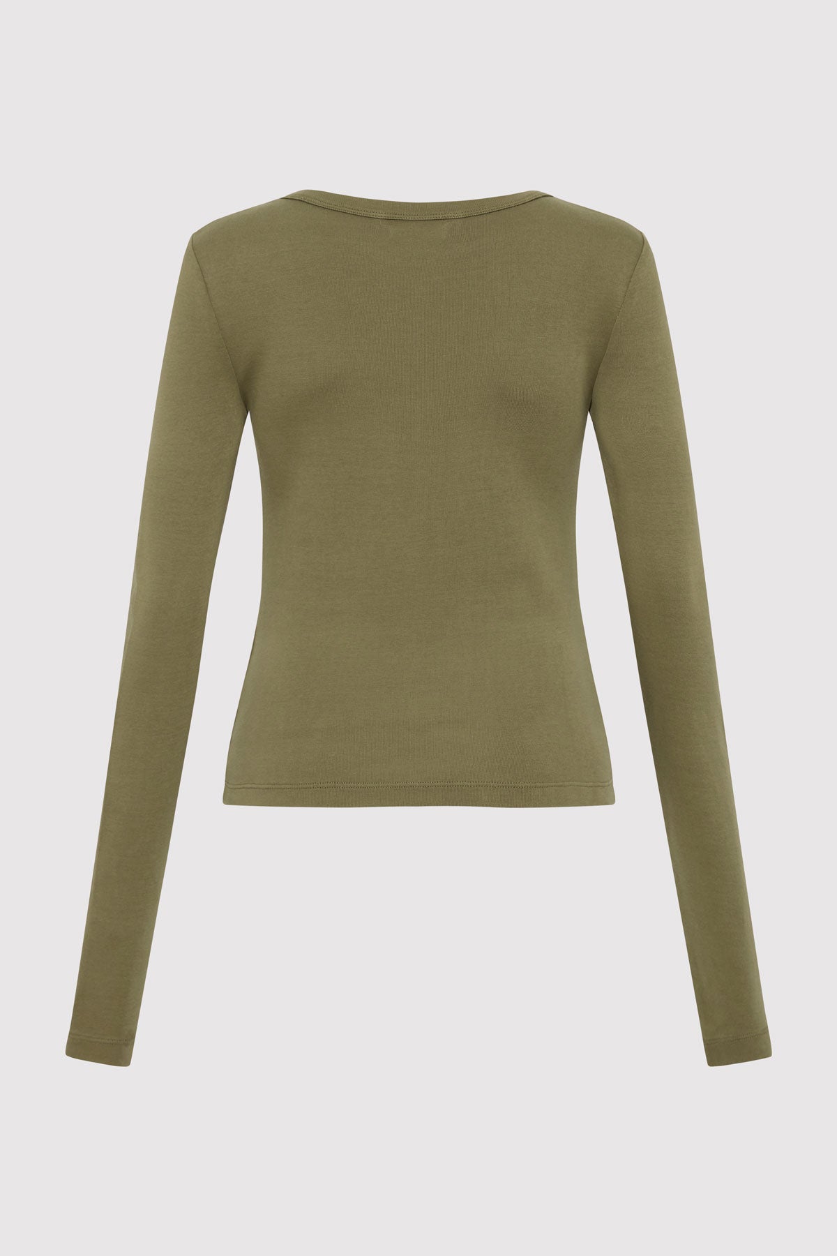 Organic Cotton Long Sleeve Top - Olive