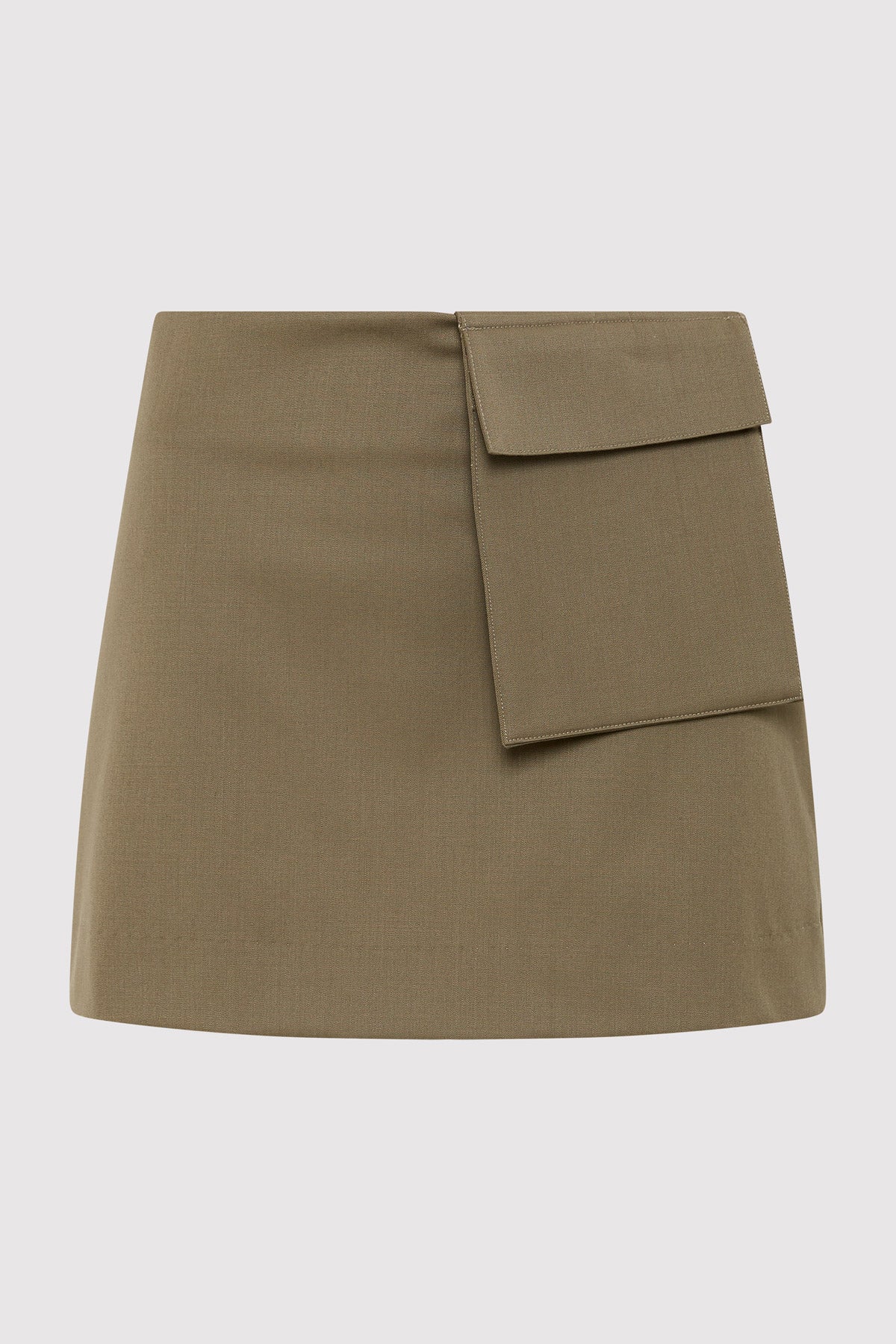 St. Agni | Utilitarian Pocket Mini Skirt - Kelp