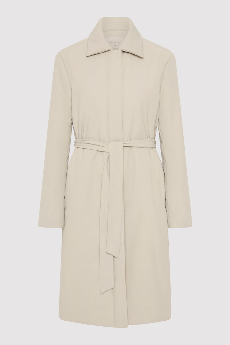 Padded Car Coat - Creme