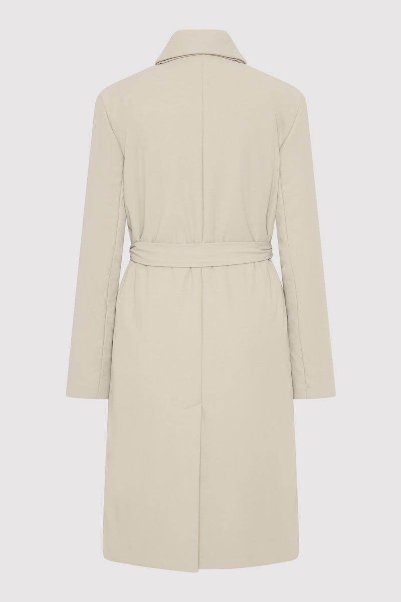 Padded Car Coat - Creme