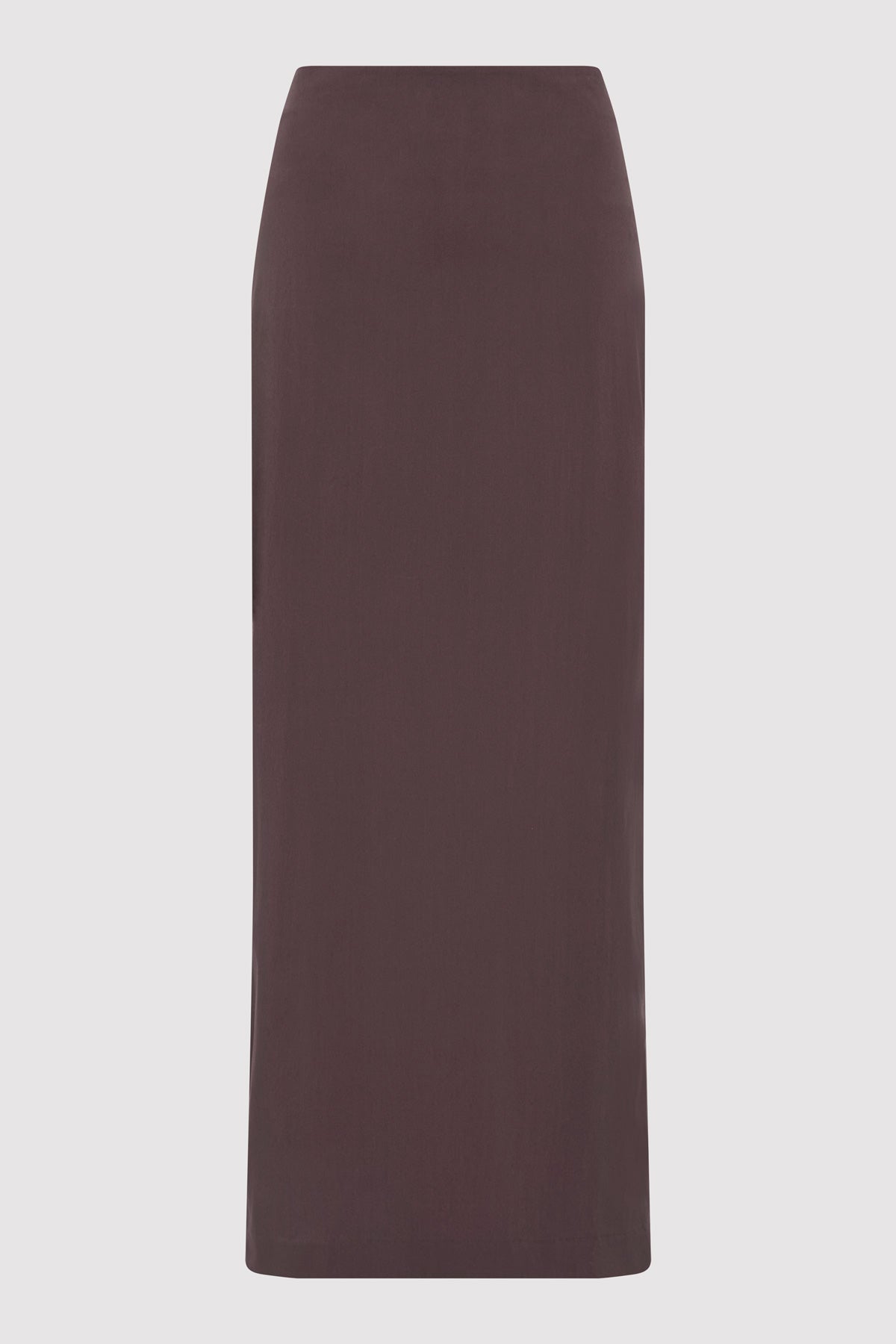 Minimal Column Skirt - Chocolate Plum