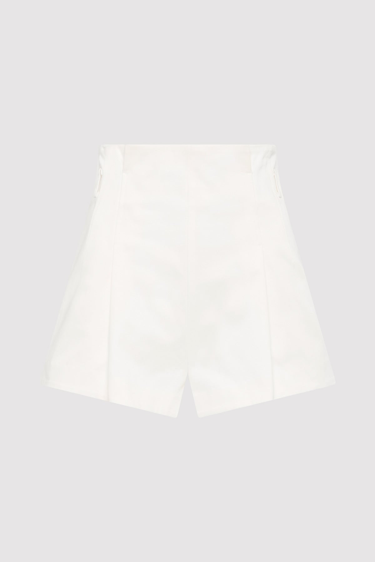 Cotton Paperbag Waist Shorts - Off White