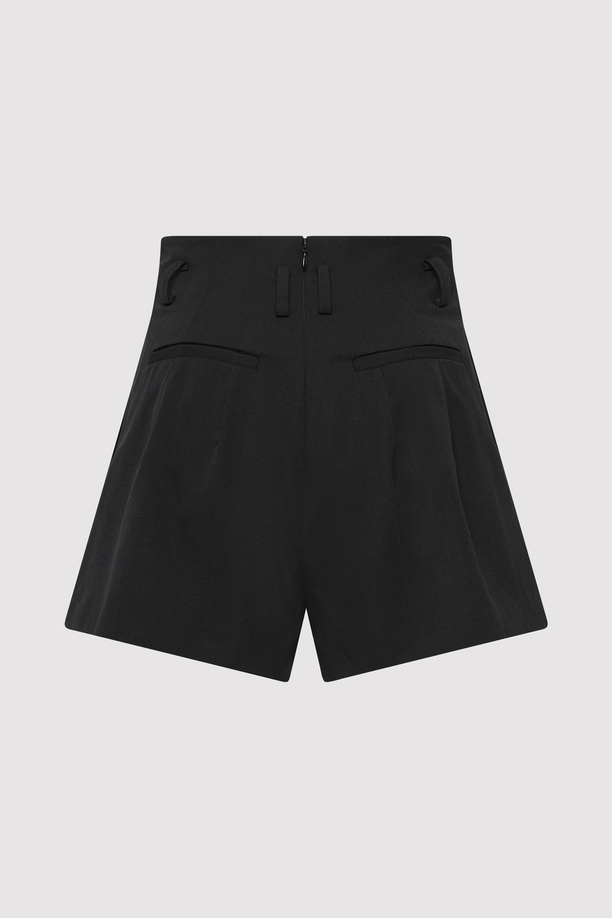 Paperbag Waist Shorts - Black