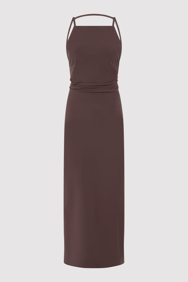 Minimal Bias Dress - Chocolate Plum