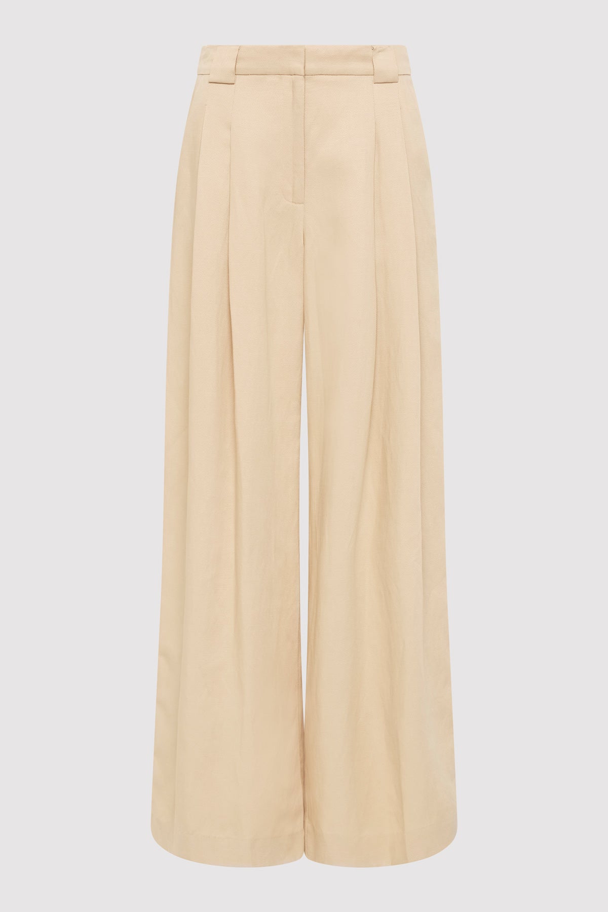 Wide Leg Pleat Pants - Dune