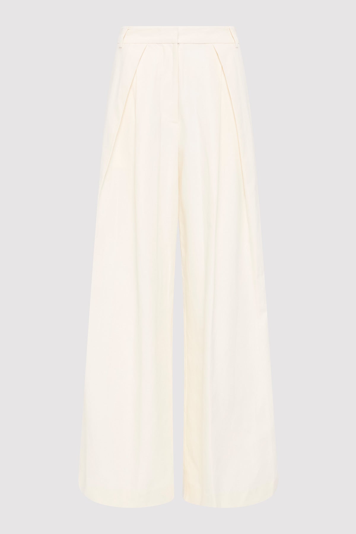 Minimal Fold Trousers - Ivory