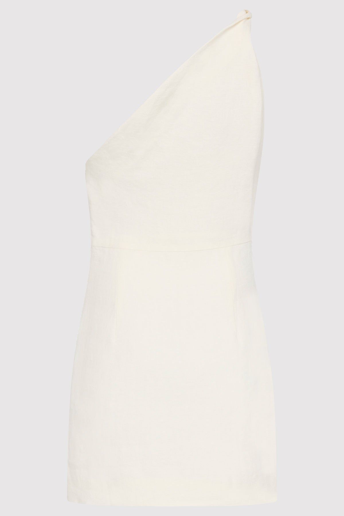 Twisted Linen Mini Dress - Ivory