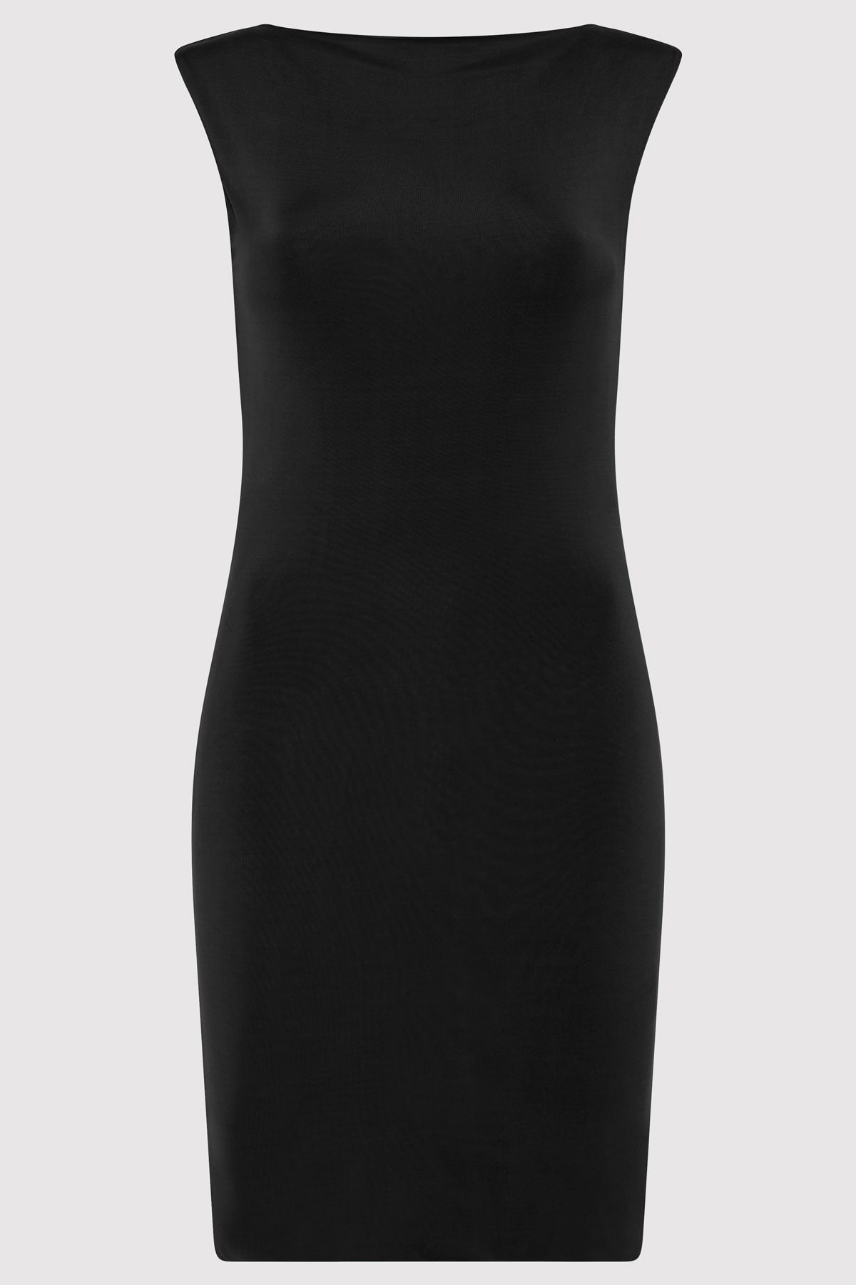 Cupro Jersey Mini Dress - Black