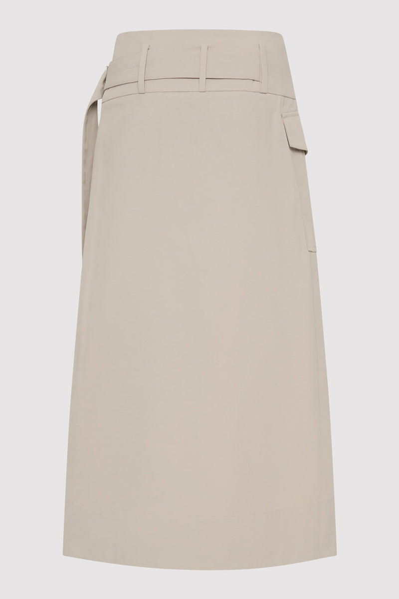 Utility Wrap Skirt - Creme