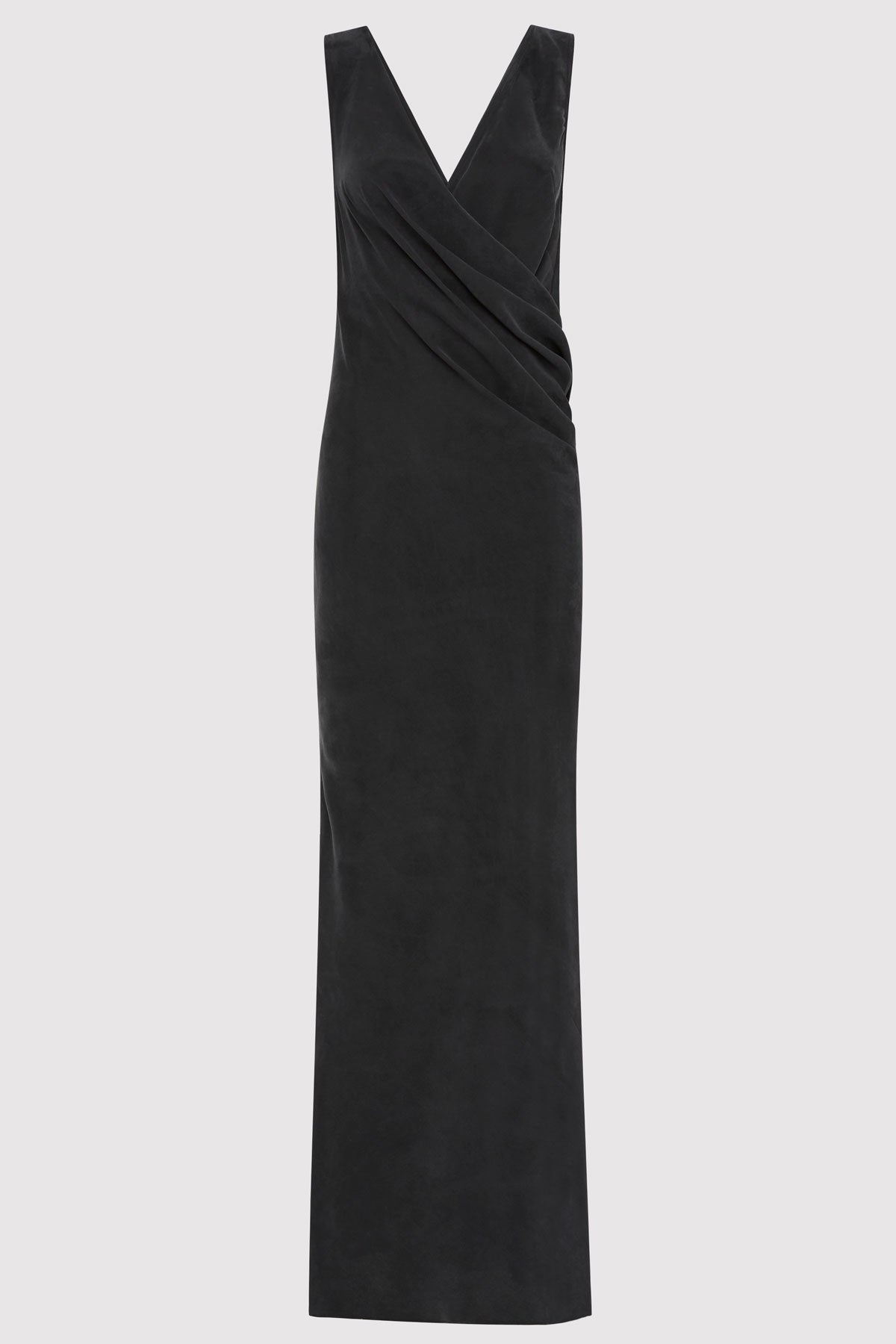 Layered Drape Dress - Black