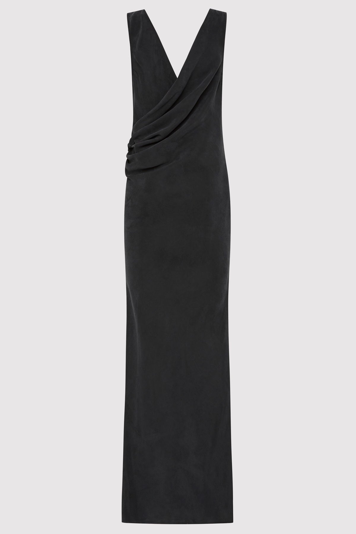 Layered Drape Dress - Black