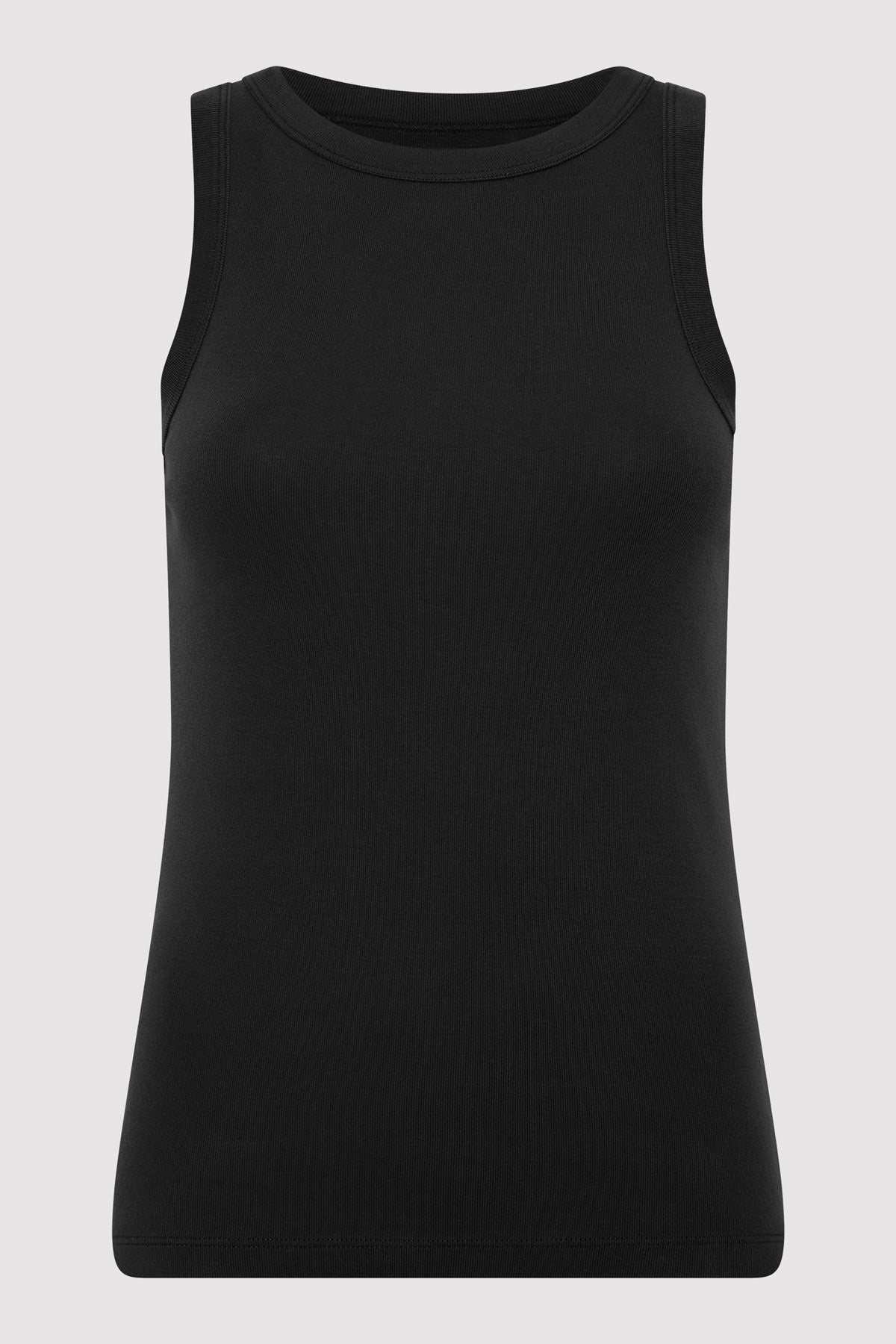 Organic Cotton Bateau Tank - Jet Black