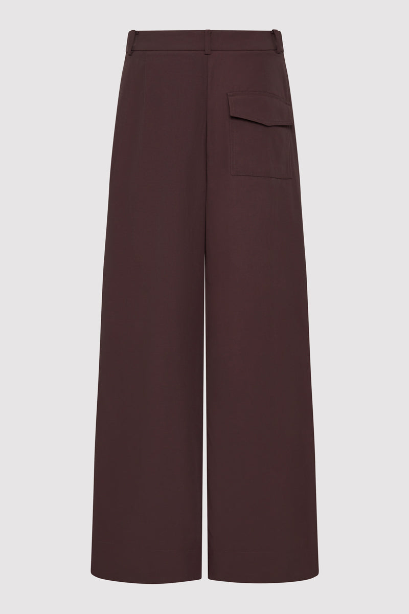 Utility Pleat Pants - Port