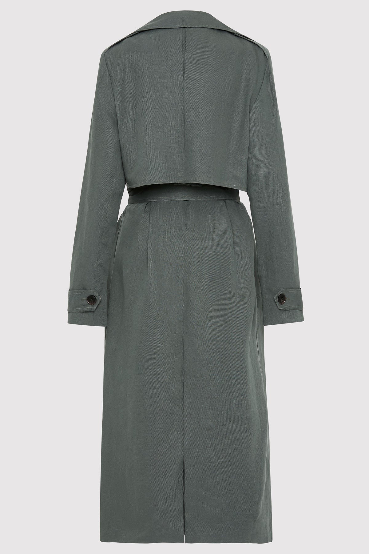 Soft Tailored Trench - Balsam Green