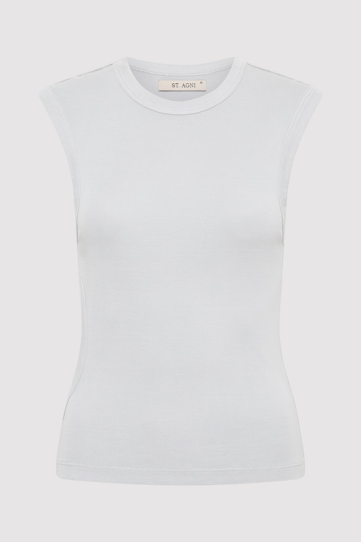 Organic Cotton Cut Out Tank - Silver