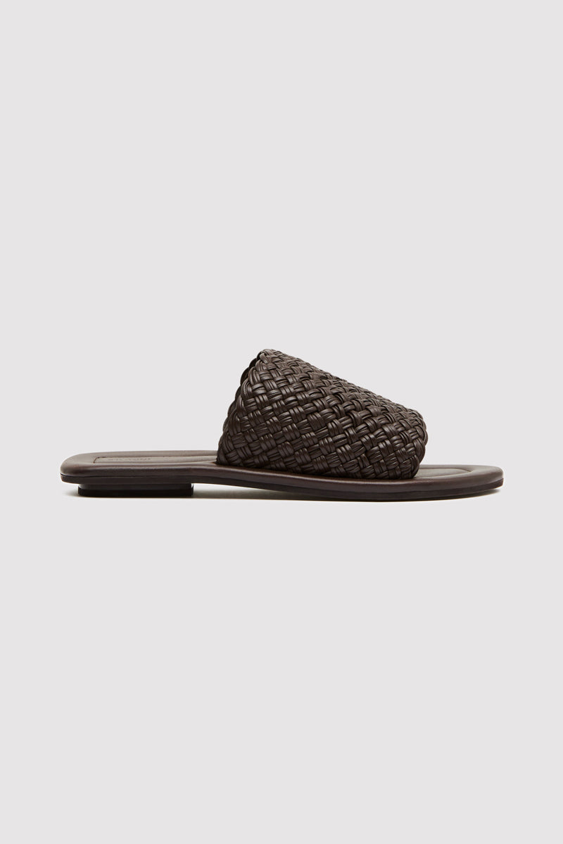 Woven Minimal Slide - Chocolate