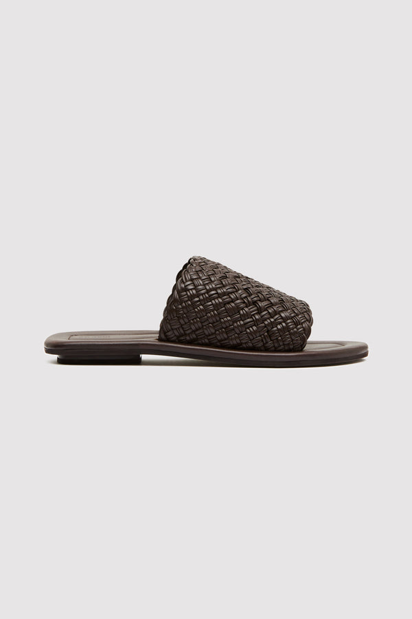 PRE-ORDER: Woven Minimal Slide - Chocolate